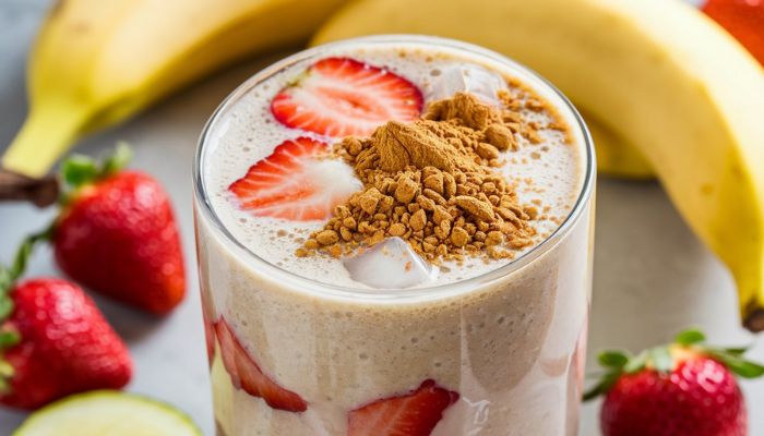 Smoothie Energético de Maca e Frutas